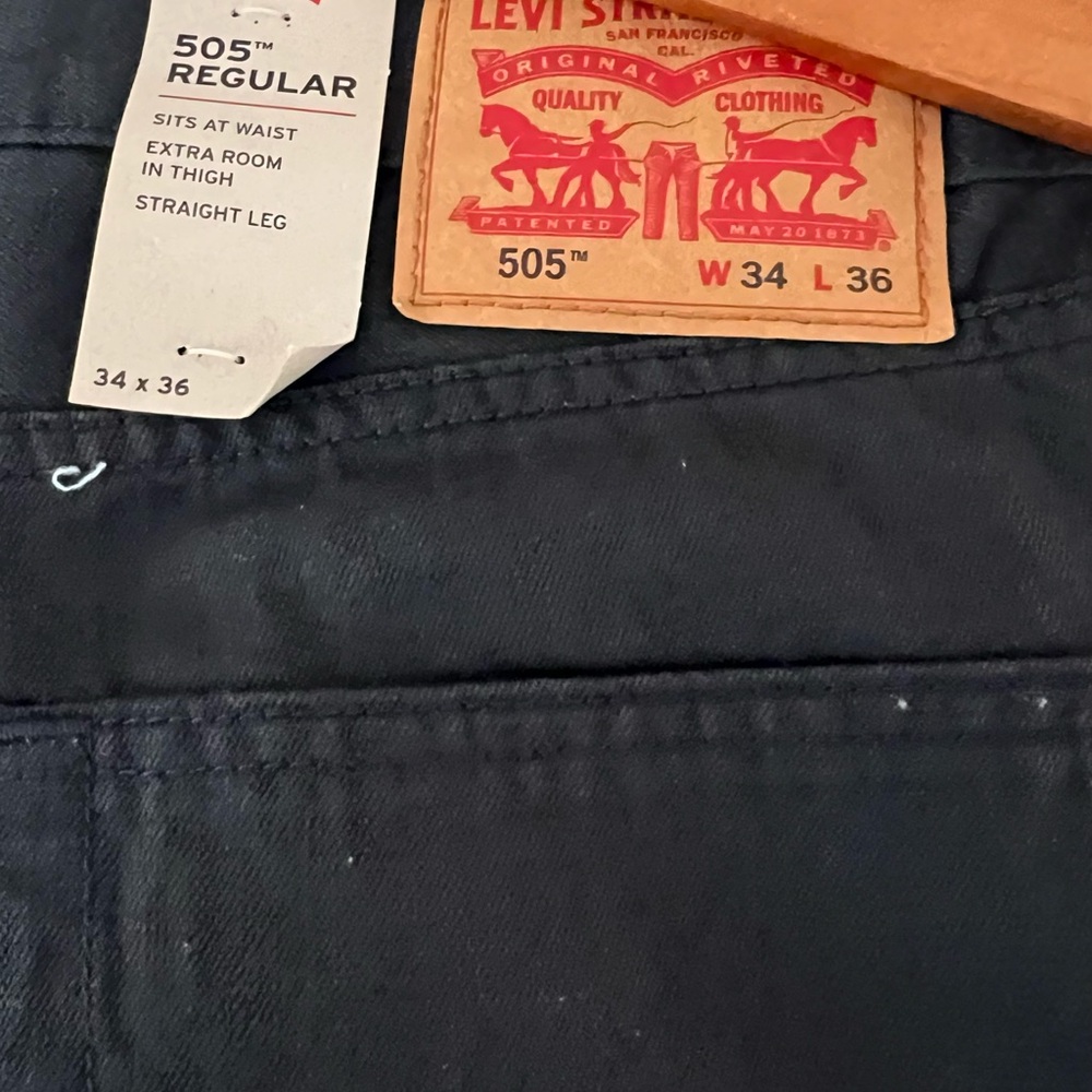 Levi's 505 Regular Fit Jeans in Dark Gray